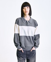 City Ambient Products:〈手洗い可能〉リラックス 1ボタン ニットポロシャツ