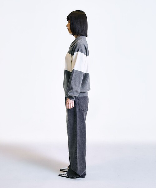 City Ambient Products(シティアンビエントプロダクツ)の「City Ambient Products:〈手洗い可能〉リラックス 1ボタン ニットポロシャツ(ポロシャツ・メンズ・グレー/ナチュラル/ネイビー/ベージュ・LARGE/MEDIUM/SMALL)」の6枚目の写真