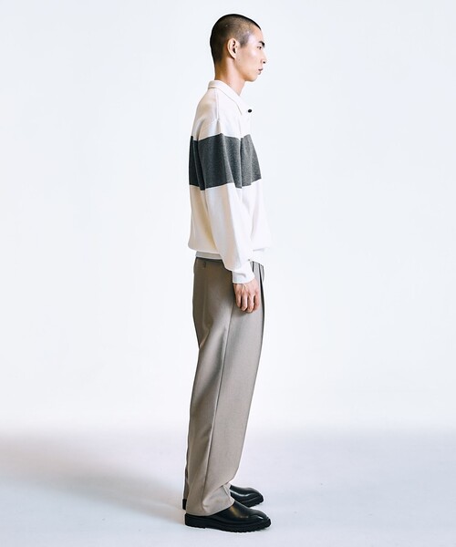 City Ambient Products(シティアンビエントプロダクツ)の「City Ambient Products:〈手洗い可能〉リラックス 1ボタン ニットポロシャツ(ポロシャツ・メンズ・グレー/ナチュラル/ネイビー/ベージュ・LARGE/MEDIUM/SMALL)」の15枚目の写真