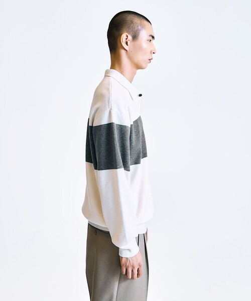 City Ambient Products(シティアンビエントプロダクツ)の「City Ambient Products:〈手洗い可能〉リラックス 1ボタン ニットポロシャツ(ポロシャツ・メンズ・グレー/ナチュラル/ネイビー/ベージュ・LARGE/MEDIUM/SMALL)」の19枚目の写真