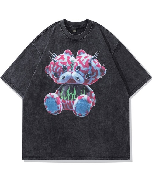 Bling Leads(ブリングリーズ)の「【1枚でキマる☆】ヴィンテージデザイン プリント加工TEE バックプリント(BL)(Tシャツ/カットソー・メンズ・ブラック系1/ブラック系3/ブラック系2・FREE)」の2枚目の写真