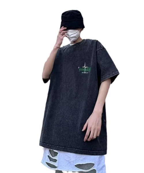 Bling Leads(ブリングリーズ)の「【1枚でキマる☆】ヴィンテージデザイン プリント加工TEE バックプリント(BL)(Tシャツ/カットソー・メンズ・ブラック系1/ブラック系3/ブラック系2・FREE)」の7枚目の写真