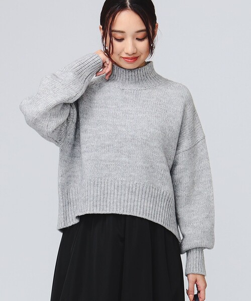 B:MING by BEAMS（ビーミングバイビームス）の「バックスリット ハイネック ニット（ニット/セーター・レディース・オフホワイト/ブルー系その他2/ネイビー/ライトグレー・ONE SIZE）」の18枚目の写真