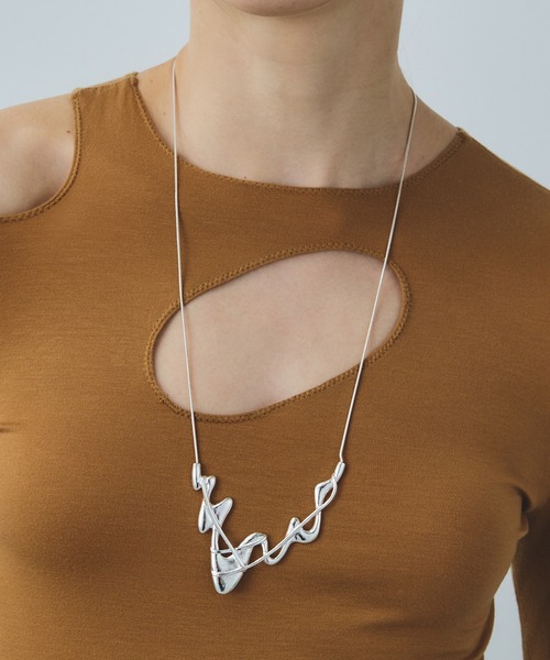 loni（ロニ）の「【金属アレルギー対応】Glass Wave Necklace/グラスウェーブネックレス（ネックレス・レディース・ゴールド/シルバー・FREE）」の16枚目の写真