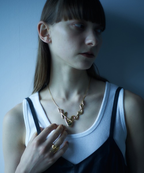 loni（ロニ）の「【金属アレルギー対応】Glass Wave Necklace/グラスウェーブネックレス（ネックレス・レディース・ゴールド/シルバー・FREE）」の5枚目の写真