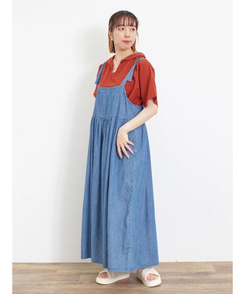 Samansa Mos2(サマンサ モスモス)の「【クールコットン】柄アソートスキッパーチュニック(シャツ/ブラウス・レディース・チャコールグレー/モカ/キナリ/グリーン/ブラウン・F)」の13枚目の写真