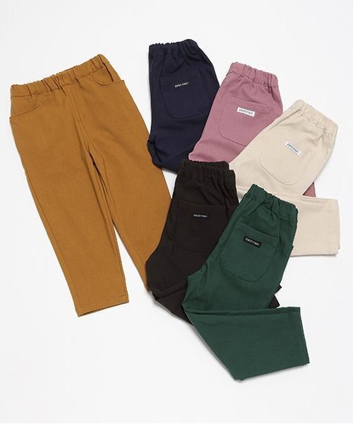 petit main(プティマイン)の「のびのびストレッチパンツ(スウェットパンツ・キッズ・ピンク/キナリ/ベージュ/ネイビー/チャコール/ブルーグリーン・80cm/90cm/100cm/110cm/120cm/130cm)」の14枚目の写真