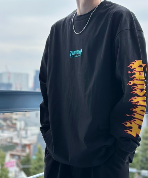 シュプリーム×スラッシャー ロゴプリント 長袖Tシャツ SUPREME (シュプリーム) 21AW × THRASHER Multi Logo L/S Tee