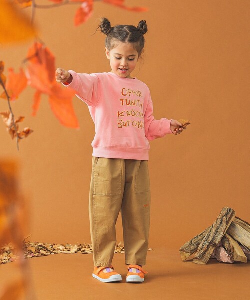 B:MING by BEAMS（ビーミングバイビームス）の「フロント 刺繍 クルーネック スウェット（100～140cm）（スウェット・キッズ・ライトグレー/ピンク・140/130/100/110）」の12枚目の写真