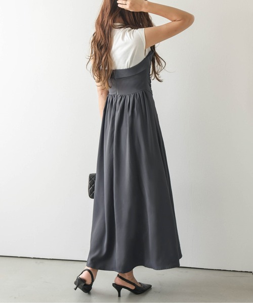 AMELY（エミリー）の「カットソードッキングワンピース（ワンピース・レディース・グレー/ブラック・L/M）」の5枚目の写真