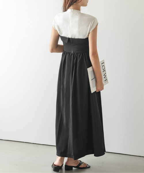AMELY（エミリー）の「カットソードッキングワンピース（ワンピース・レディース・グレー/ブラック・L/M）」の10枚目の写真