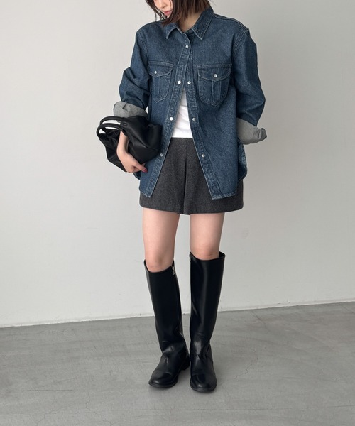 CANAL JEAN（キャナルジーン）の「El mar　レザーロングブーツ（ブーツ・レディース・ブラック・23.5/24/24.5/25）」の8枚目の写真