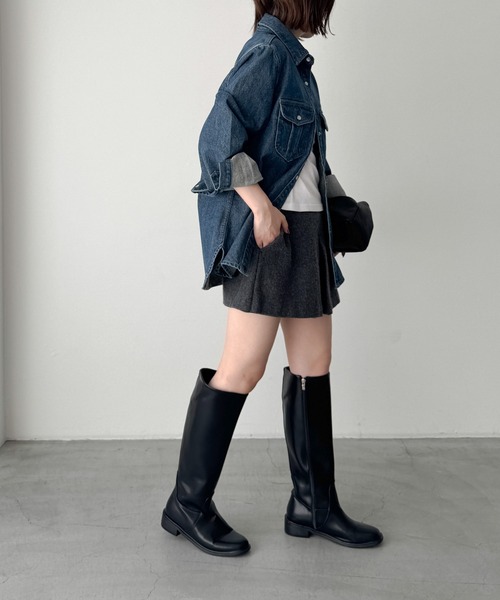 CANAL JEAN（キャナルジーン）の「El mar　レザーロングブーツ（ブーツ・レディース・ブラック・23.5/24/24.5/25）」の9枚目の写真