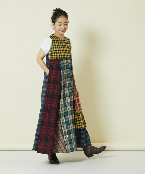 【 最終値下げ 】アシメプリーツティアードワンピース ウエストベルト付き Freada（フリーダ）の「Freada/フリーダ バックオープン