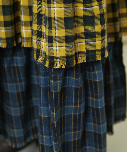 セール】Freada/フリーダ バックオープン チェック アシメ ティアード