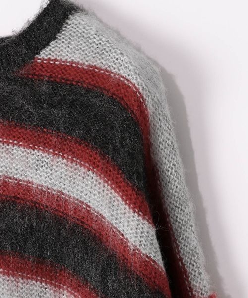 PBLIM（ページボーイリム）の「PBLIM/カラーボーダーニット（ニット/セーター・レディース・ブルー/レッド/グリーン・FREE）」の12枚目の写真
