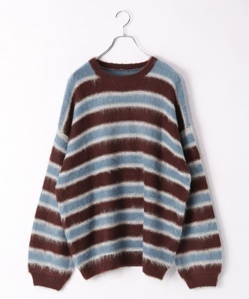PBLIM（ページボーイリム）の「PBLIM/カラーボーダーニット（ニット/セーター・レディース・ブルー/レッド/グリーン・FREE）」の20枚目の写真