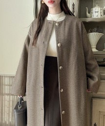ノーカラーコート（ブラウン/茶色系）ファッション通販 - ZOZOTOWN