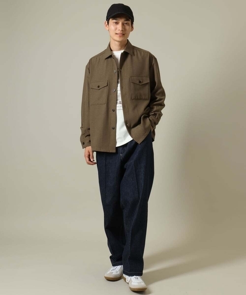 a.v.v(アーヴェヴェ)の「【イージーケア】ダブルポケットシャツ (セットアップ可)リライトシリーズ1(シャツ/ブラウス・メンズ・ライトブラウン/チャコールグレー/ネイビー・46/48/50)」の4枚目の写真