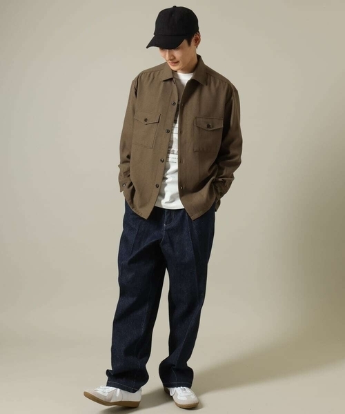 a.v.v(アーヴェヴェ)の「【イージーケア】ダブルポケットシャツ (セットアップ可)リライトシリーズ1(シャツ/ブラウス・メンズ・ライトブラウン/チャコールグレー/ネイビー・46/48/50)」の5枚目の写真