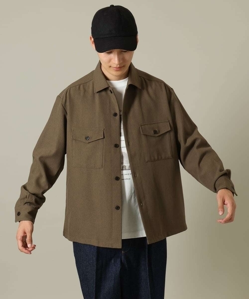 a.v.v（アーヴェヴェ）の「【イージーケア】ダブルポケットシャツ (セットアップ可)リライトシリーズ1（シャツ/ブラウス・メンズ・ライトブラウン/チャコールグレー/ネイビー・46/48/50）」の10枚目の写真