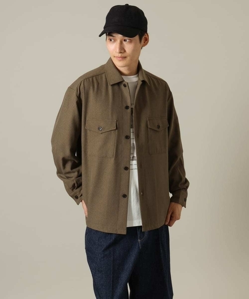 a.v.v（アーヴェヴェ）の「【イージーケア】ダブルポケットシャツ (セットアップ可)リライトシリーズ1（シャツ/ブラウス・メンズ・ライトブラウン/チャコールグレー/ネイビー・46/48/50）」の11枚目の写真