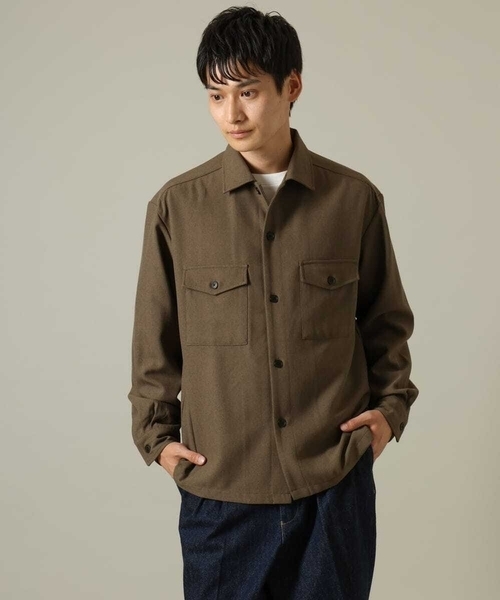 a.v.v（アーヴェヴェ）の「【イージーケア】ダブルポケットシャツ (セットアップ可)リライトシリーズ1（シャツ/ブラウス・メンズ・ライトブラウン/チャコールグレー/ネイビー・46/48/50）」の12枚目の写真
