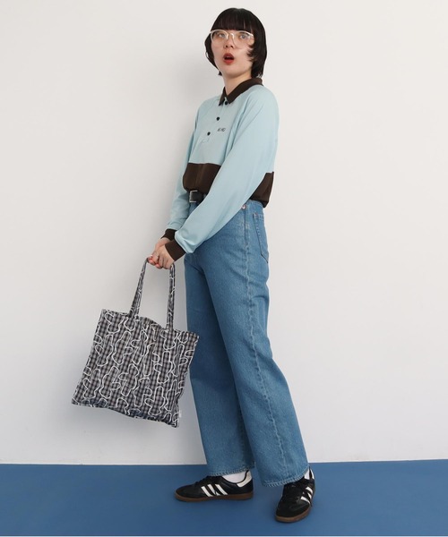 I am I in fact...（アイアムアイインファクト）の「Bear pattern check トートバッグ（トートバッグ・レディース・ブルー/ベージュ・FREE）」の12枚目の写真