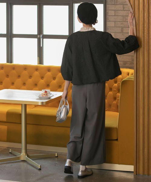 Freneふくれジャガードバルーン袖ブルゾン Outer – Frene