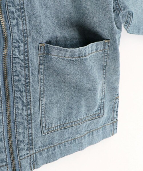 BRANSHES（ブランシェス）の「【綿100％】ライトデニムジャケット（デニムジャケット・キッズ・ブルー・90/100/110/120/130/140/150）」の6枚目の写真