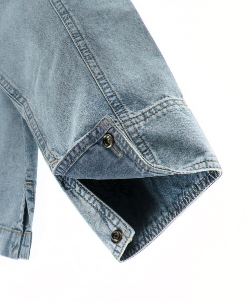 BRANSHES（ブランシェス）の「【綿100％】ライトデニムジャケット（デニムジャケット・キッズ・ブルー・90/100/110/120/130/140/150）」の9枚目の写真
