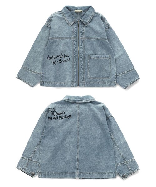 BRANSHES（ブランシェス）の「【綿100％】ライトデニムジャケット（デニムジャケット・キッズ・ブルー・90/100/110/120/130/140/150）」の3枚目の写真