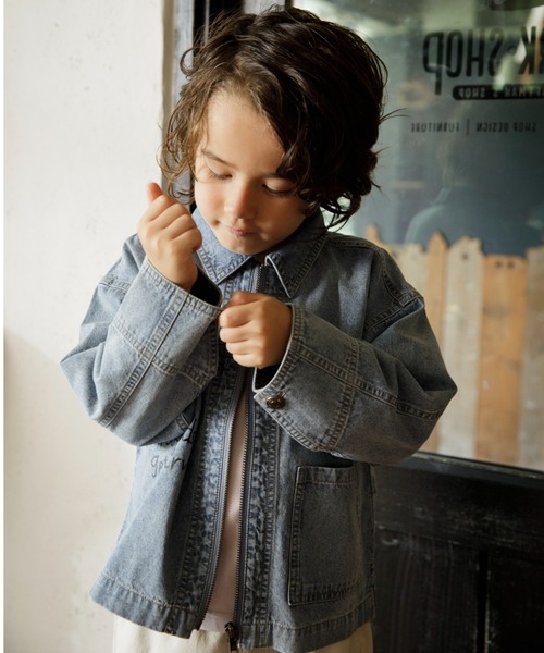BRANSHES（ブランシェス）の「【綿100％】ライトデニムジャケット（デニムジャケット・キッズ・ブルー・90/100/110/120/130/140/150）」の14枚目の写真