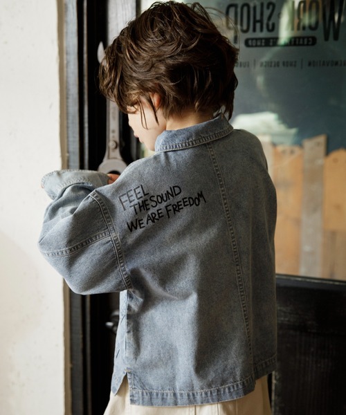 BRANSHES（ブランシェス）の「【綿100％】ライトデニムジャケット（デニムジャケット・キッズ・ブルー・90/100/110/120/130/140/150）」の15枚目の写真