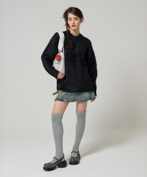 TINA:JOJUN(ティーナジョジュン)の「スタッズ レザーバック TINA:JOJUN(ハンドバッグ・レディース・レッド/ホワイト×グレー・F)」の6枚目の写真