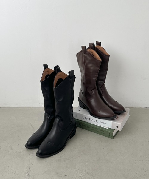 justin boots ブラックレザーウエスタンブーツ justin boots ブラックレザーウエスタンブーツ 【公式通販】