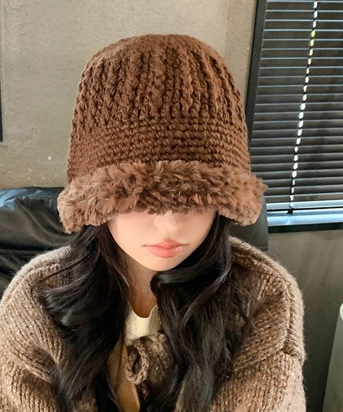 FOXEY ブラウン バケットハット FOXEY ブラウン バケットハット フォクシーブティック Hat Timeless