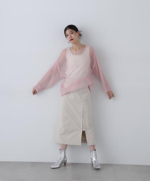 N.(N. Natural Beauty Basic)(エヌエヌナチュラルビューティーベーシック)の「◆コーデュロイスリットスカート(スカート・レディース・チャコールグレー/クリーム/ブラウン・SMALL/MEDIUM)」の12枚目の写真