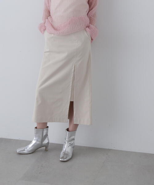 N.(N. Natural Beauty Basic)(エヌエヌナチュラルビューティーベーシック)の「◆コーデュロイスリットスカート(スカート・レディース・チャコールグレー/クリーム/ブラウン・SMALL/MEDIUM)」の14枚目の写真