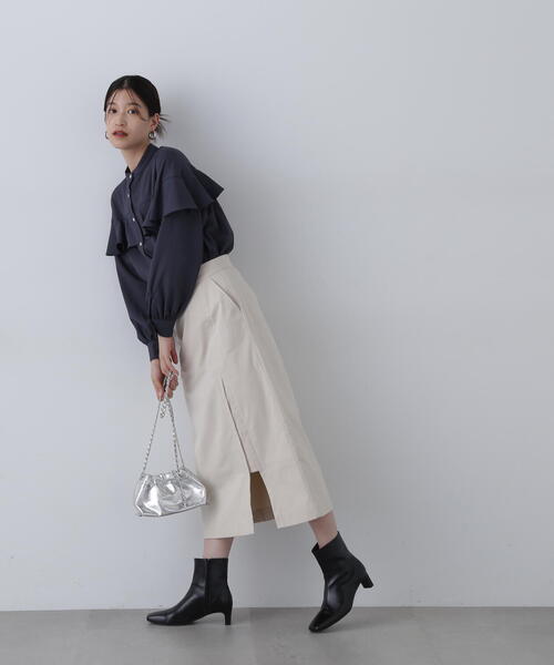 N.(N. Natural Beauty Basic)(エヌエヌナチュラルビューティーベーシック)の「◆コーデュロイスリットスカート(スカート・レディース・チャコールグレー/クリーム/ブラウン・SMALL/MEDIUM)」の22枚目の写真