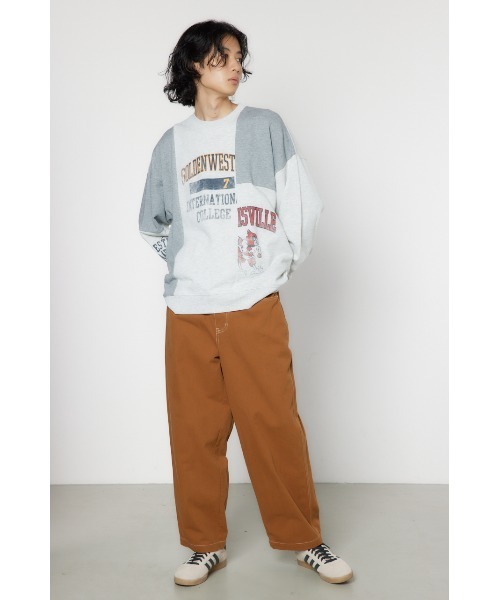 RODEO CROWNS WIDE BOWL（ロデオクラウンズワイドボウル）の「color stitching pants（その他パンツ・メンズ・アイボリー/ブラック/ブラウン・LARGE/MEDIUM）」の7枚目の写真
