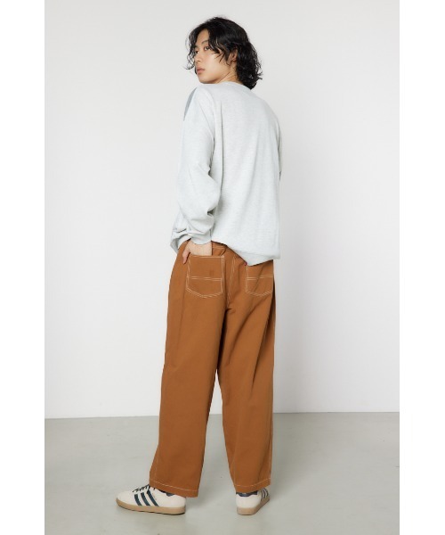 RODEO CROWNS WIDE BOWL（ロデオクラウンズワイドボウル）の「color stitching pants（その他パンツ・メンズ・アイボリー/ブラック/ブラウン・LARGE/MEDIUM）」の8枚目の写真
