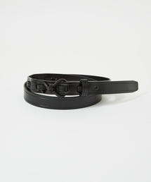 ABAHOUSE | Black Leather Hook Belt /ピックベルト/フックベルト/ユニセックス(ベルト)