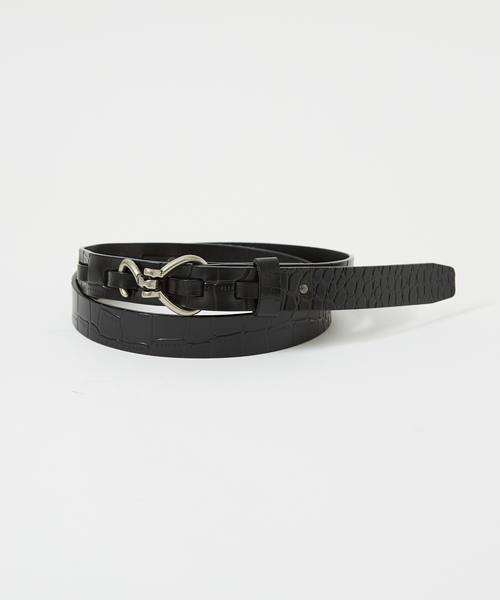 ABAHOUSE(アバハウス)の「Black Leather Hook Belt /ピックベルト/フックベルト/ユニセックス(ベルト・メンズ・その他1/その他2/その他3/その他4・フリー)」の3枚目の写真