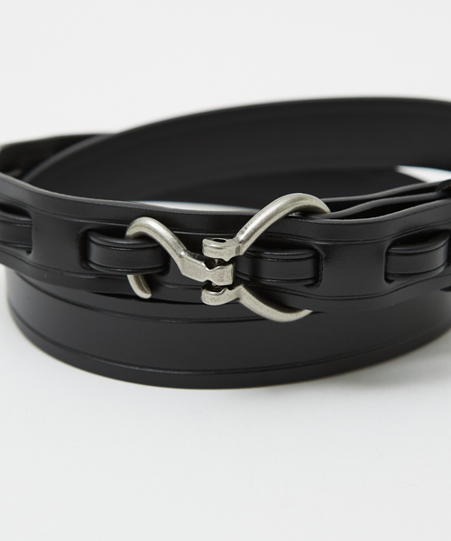 ABAHOUSE(アバハウス)の「Black Leather Hook Belt /ピックベルト/フックベルト/ユニセックス(ベルト・メンズ・その他1/その他2/その他3/その他4・フリー)」の5枚目の写真