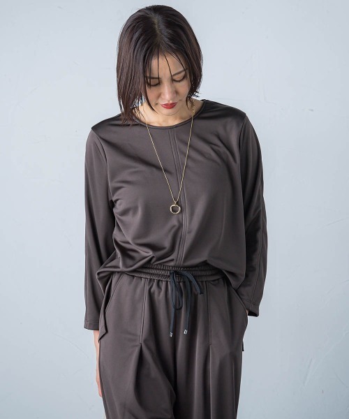 【セール】【WEB限定】吸水速乾/UV サテンダンボールカットソー≪11号あり/洗濯機で洗える/セットアップ対応≫（Tシャツ/カットソー）｜LAUTREAMONT（ロートレアモン）