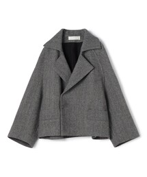 GALERIE VIE | ヘリンボーンダブルフェイス コクーンシルエットショートコート(その他アウター)