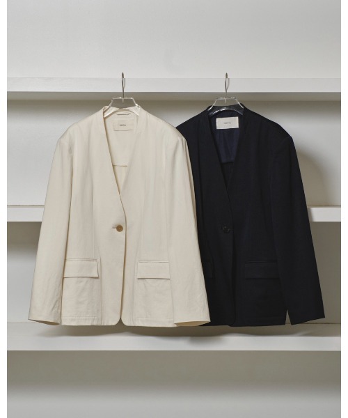 TODAYFUL（トゥデイフル）の「Collarless Cottonsatin Jacket