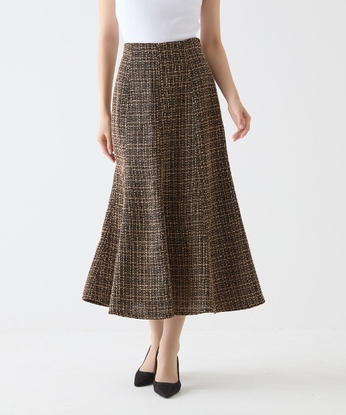 Tweed Flare スカート セール】Tuche/トゥシェ ハレの日style ミックスツイード フレア