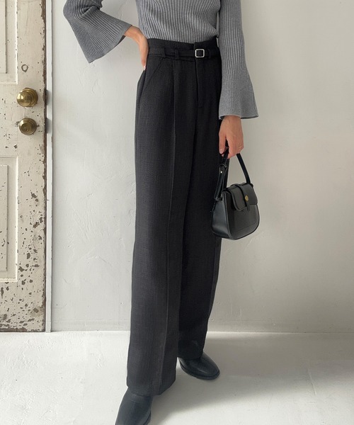 LAUIR（ラウアー）の「ツイードハイウエストパンツ[高身長サイズMT有り]（その他パンツ・レディース・ベージュ/グレー/ブラック・MEDIUM/LARGE/MT）」の13枚目の写真